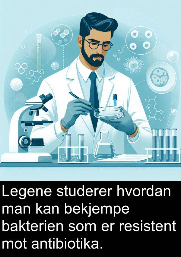 bakterien: Legene studerer hvordan man kan bekjempe bakterien som er resistent mot antibiotika.