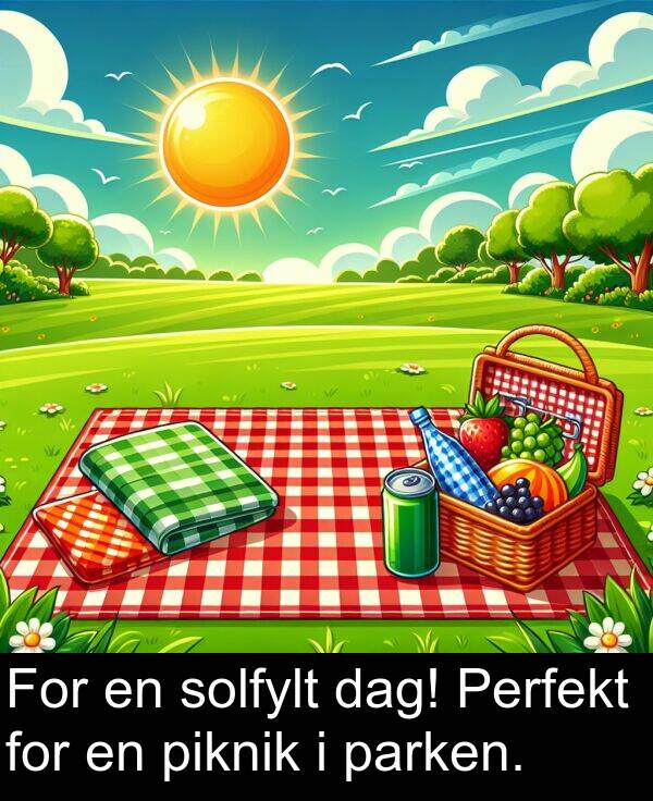 piknik: For en solfylt dag! Perfekt for en piknik i parken.