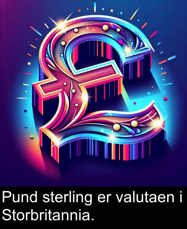 valutaen: Pund sterling er valutaen i Storbritannia.