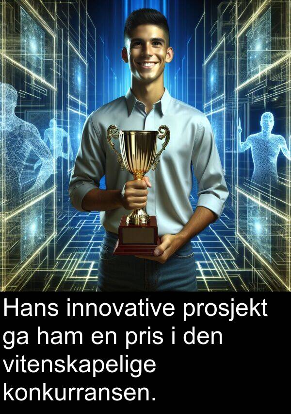 innovative: Hans innovative prosjekt ga ham en pris i den vitenskapelige konkurransen.