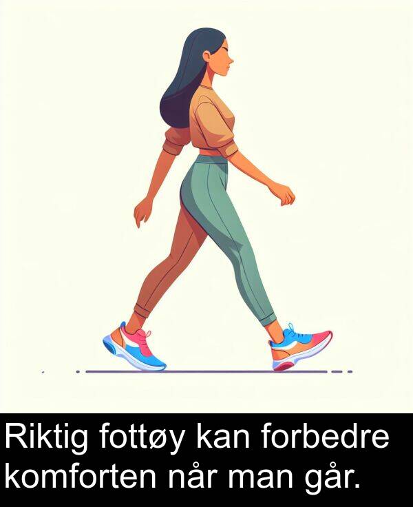 man: Riktig fottøy kan forbedre komforten når man går.