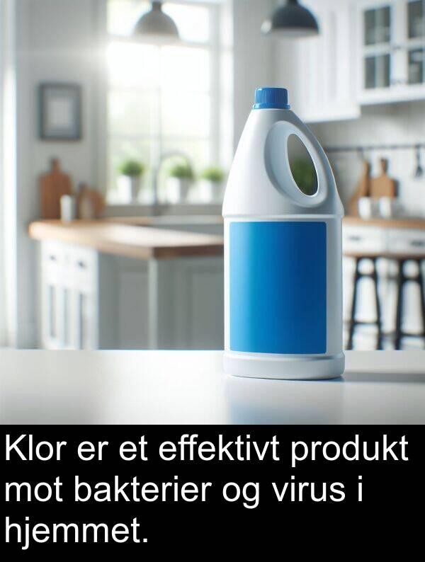 bakterier: Klor er et effektivt produkt mot bakterier og virus i hjemmet.