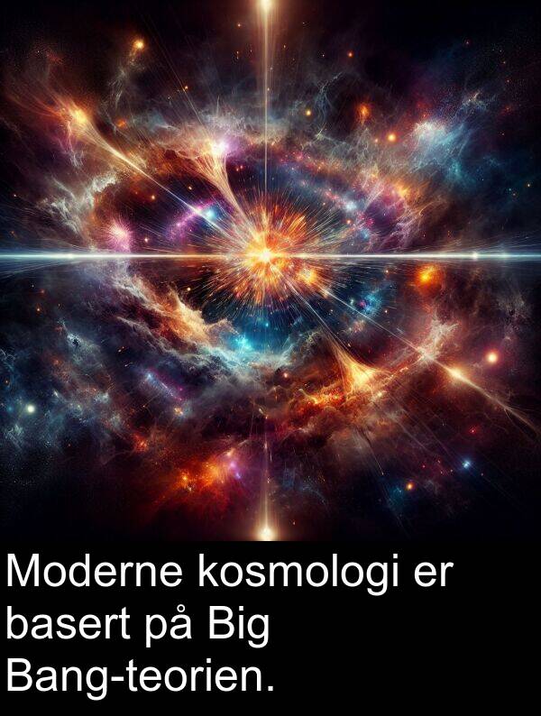 basert: Moderne kosmologi er basert på Big Bang-teorien.