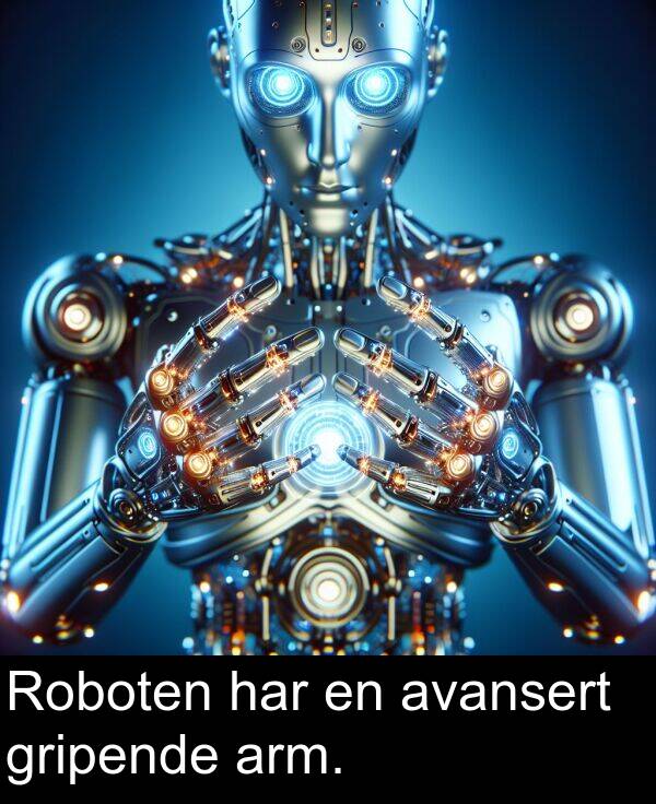 har: Roboten har en avansert gripende arm.