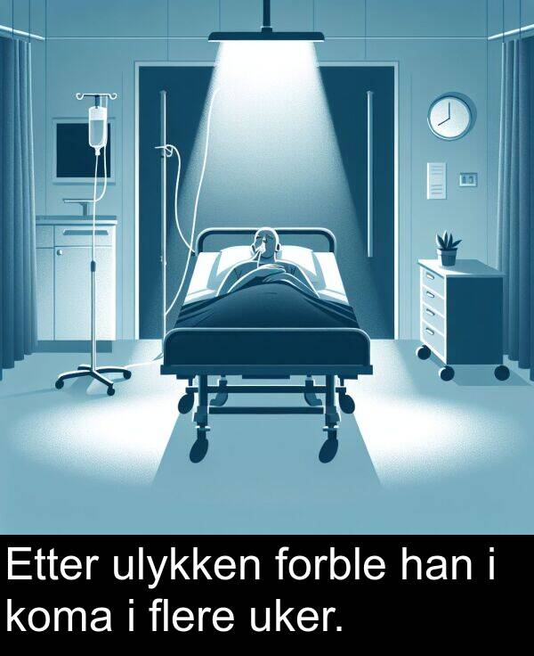 han: Etter ulykken forble han i koma i flere uker.