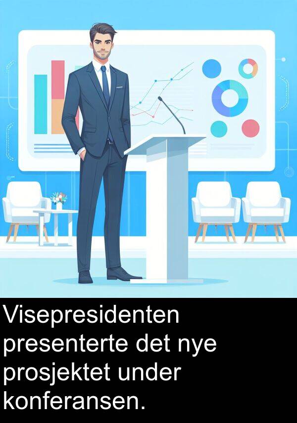 presenterte: Visepresidenten presenterte det nye prosjektet under konferansen.