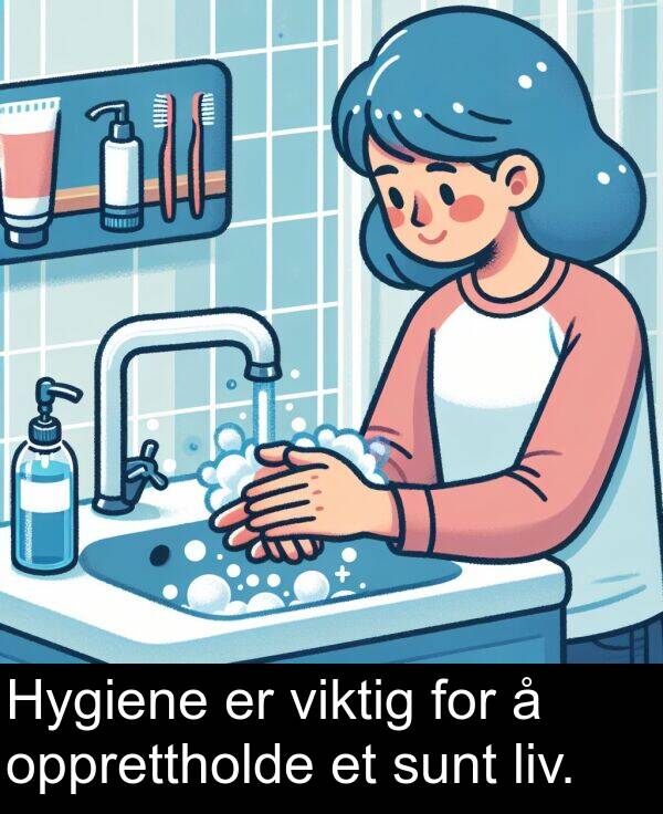 viktig: Hygiene er viktig for å opprettholde et sunt liv.