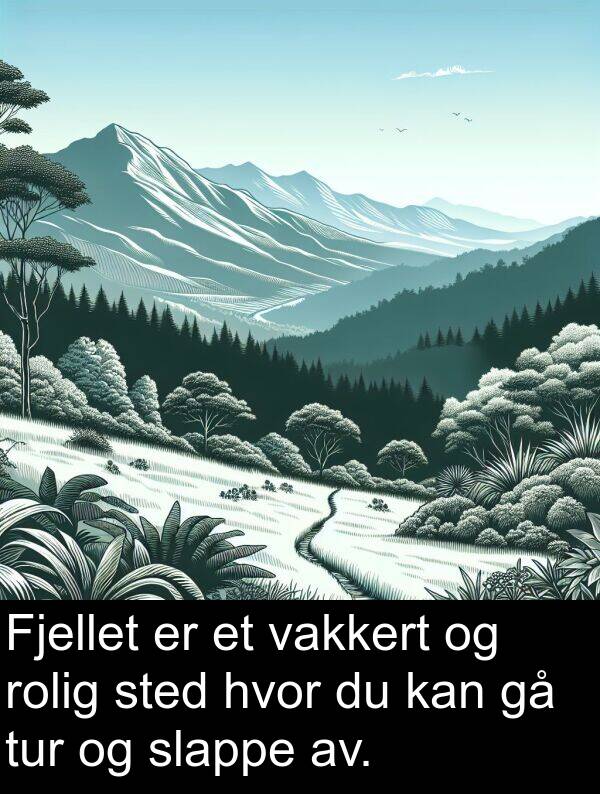 vakkert: Fjellet er et vakkert og rolig sted hvor du kan gå tur og slappe av.