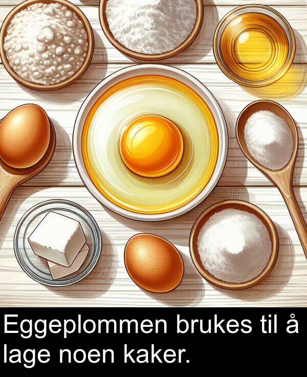 kaker: Eggeplommen brukes til å lage noen kaker.