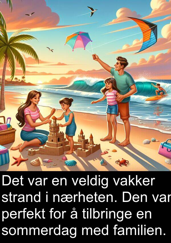 perfekt: Det var en veldig vakker strand i nærheten. Den var perfekt for å tilbringe en sommerdag med familien.