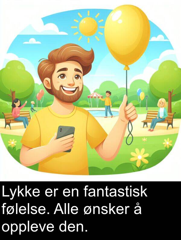 oppleve: Lykke er en fantastisk følelse. Alle ønsker å oppleve den.