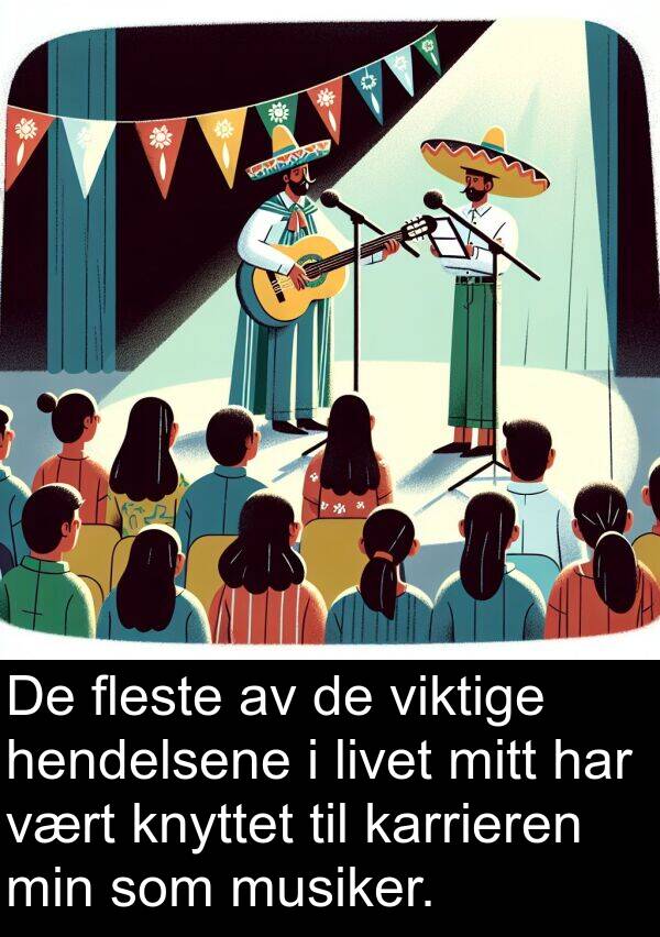 hendelsene: De fleste av de viktige hendelsene i livet mitt har vært knyttet til karrieren min som musiker.