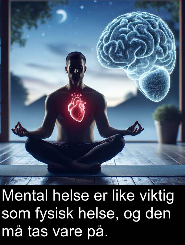 viktig: Mental helse er like viktig som fysisk helse, og den må tas vare på.