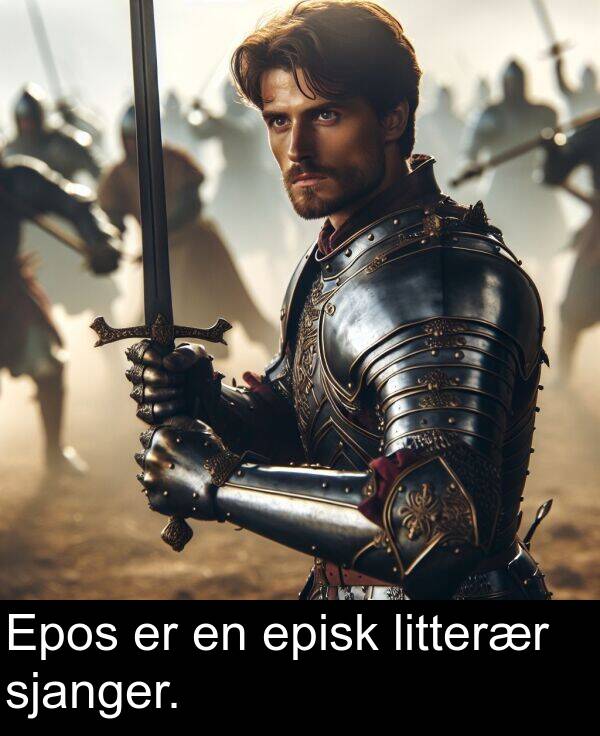 episk: Epos er en episk litterær sjanger.