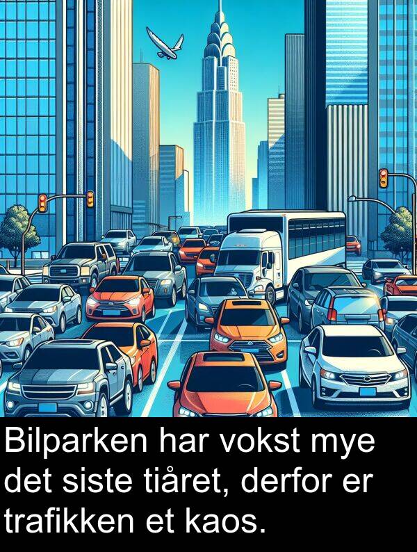 derfor: Bilparken har vokst mye det siste tiåret, derfor er trafikken et kaos.