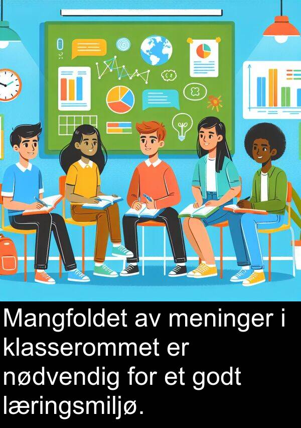 meninger: Mangfoldet av meninger i klasserommet er nødvendig for et godt læringsmiljø.