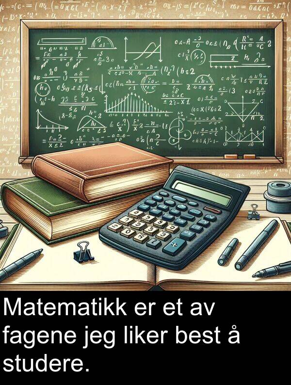 best: Matematikk er et av fagene jeg liker best å studere.