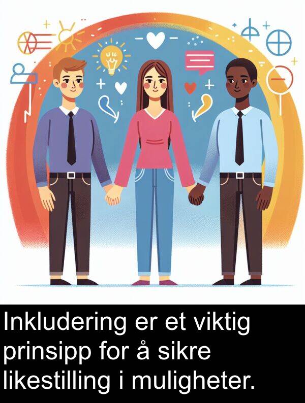 viktig: Inkludering er et viktig prinsipp for å sikre likestilling i muligheter.