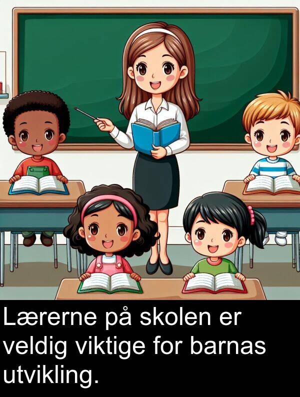 barnas: Lærerne på skolen er veldig viktige for barnas utvikling.