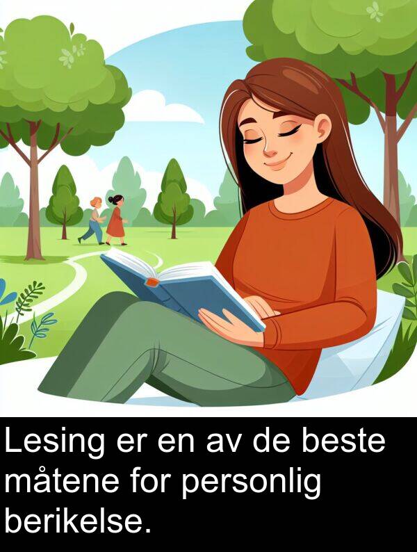 personlig: Lesing er en av de beste måtene for personlig berikelse.