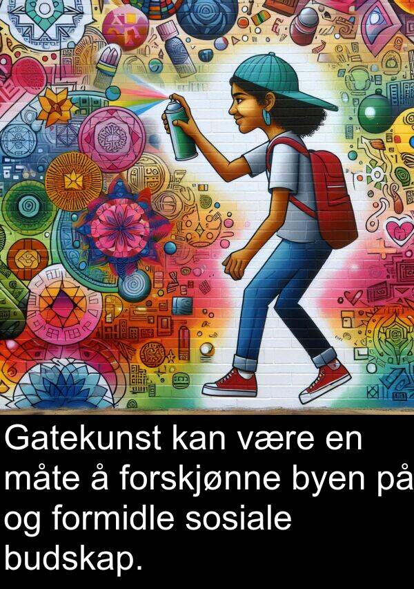 måte: Gatekunst kan være en måte å forskjønne byen på og formidle sosiale budskap.