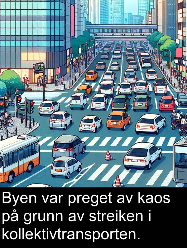 preget: Byen var preget av kaos på grunn av streiken i kollektivtransporten.