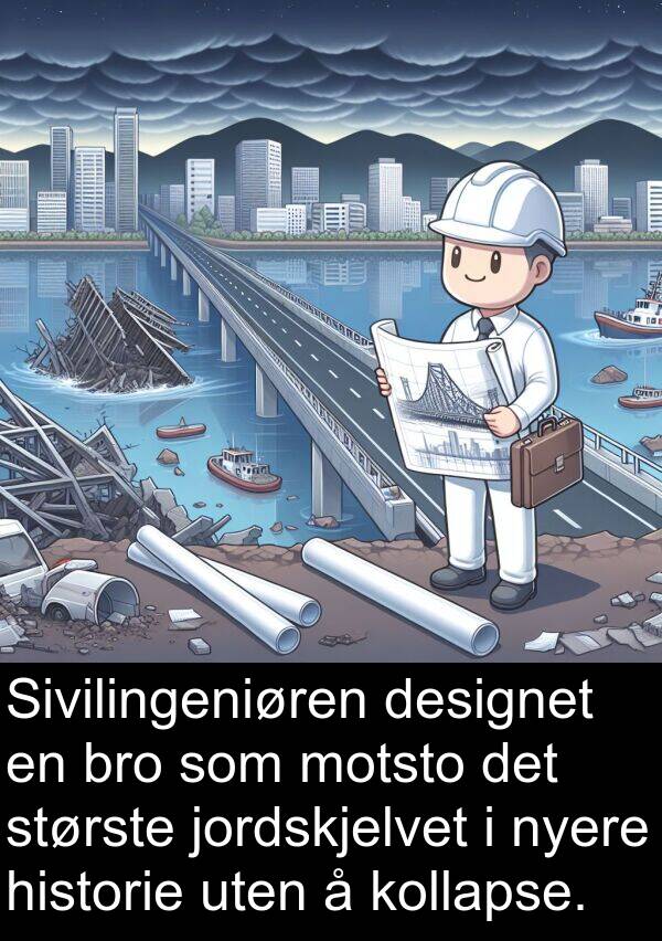 jordskjelvet: Sivilingeniøren designet en bro som motsto det største jordskjelvet i nyere historie uten å kollapse.