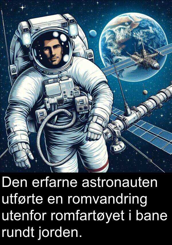 jorden: Den erfarne astronauten utførte en romvandring utenfor romfartøyet i bane rundt jorden.