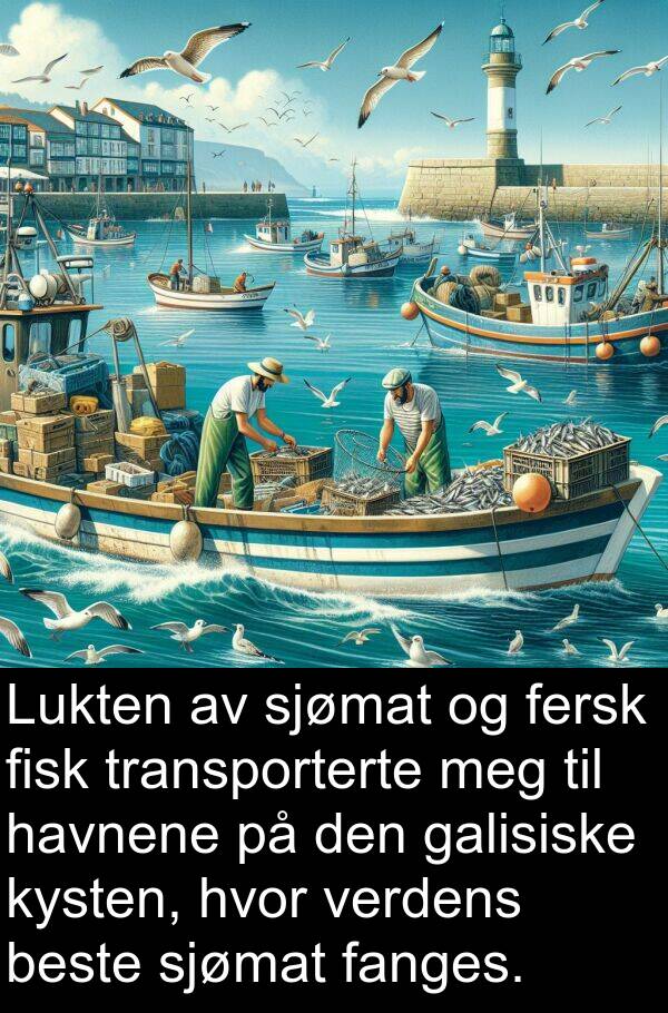 beste: Lukten av sjømat og fersk fisk transporterte meg til havnene på den galisiske kysten, hvor verdens beste sjømat fanges.