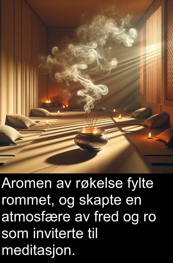 meditasjon: Aromen av røkelse fylte rommet, og skapte en atmosfære av fred og ro som inviterte til meditasjon.