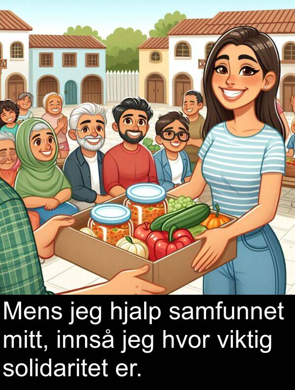 viktig: Mens jeg hjalp samfunnet mitt, innså jeg hvor viktig solidaritet er.