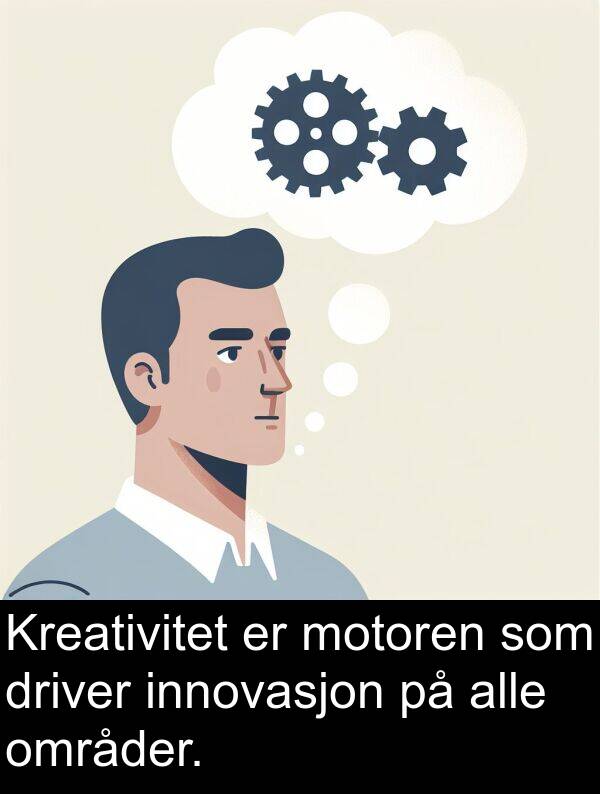 områder: Kreativitet er motoren som driver innovasjon på alle områder.