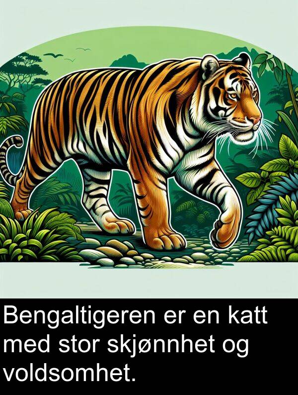 katt: Bengaltigeren er en katt med stor skjønnhet og voldsomhet.