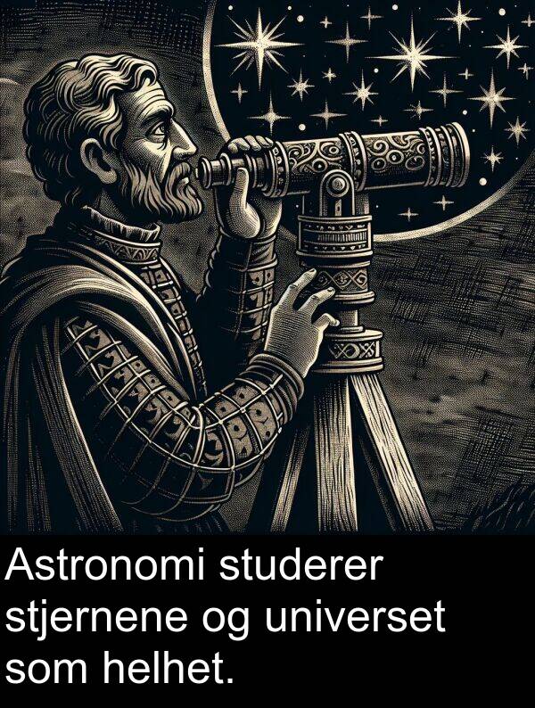 helhet: Astronomi studerer stjernene og universet som helhet.