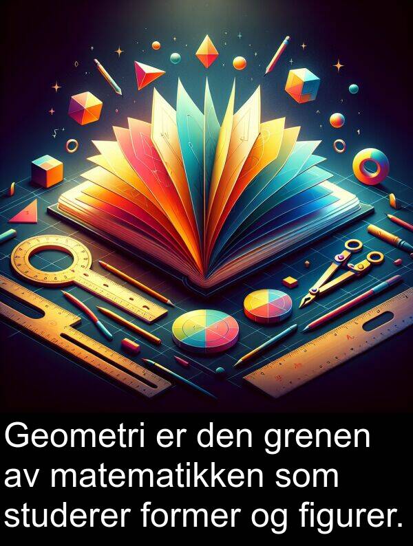 matematikken: Geometri er den grenen av matematikken som studerer former og figurer.