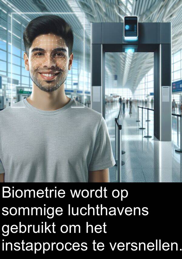 gebruikt: Biometrie wordt op sommige luchthavens gebruikt om het instapproces te versnellen.