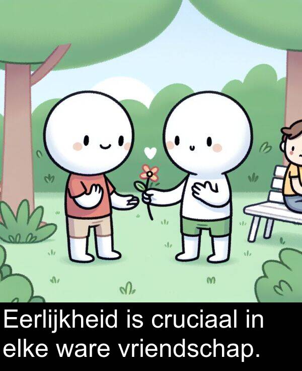 elke: Eerlijkheid is cruciaal in elke ware vriendschap.