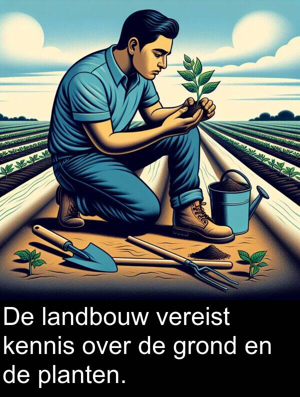 planten: De landbouw vereist kennis over de grond en de planten.