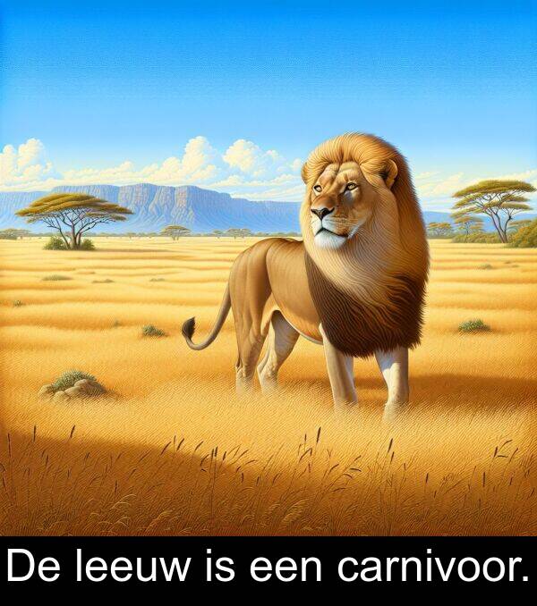 een: De leeuw is een carnivoor.