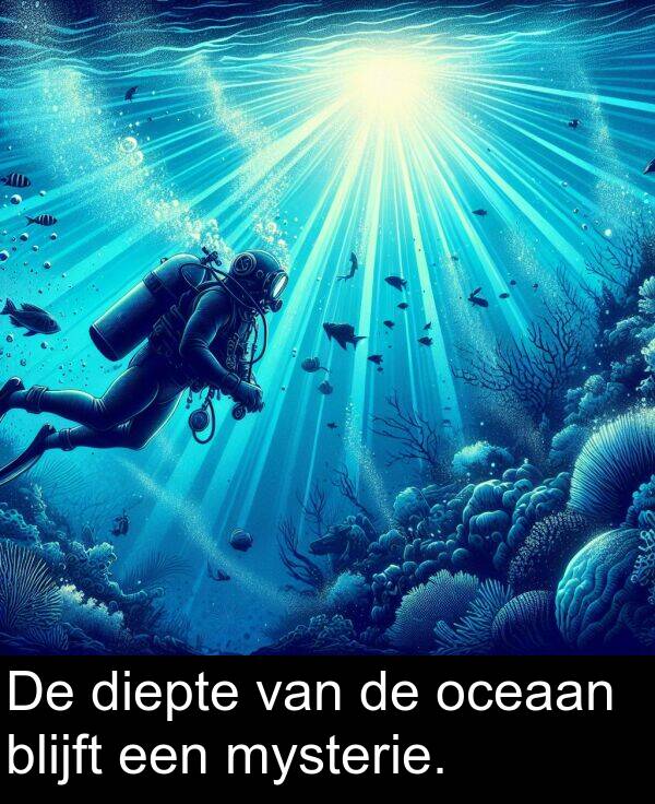 blijft: De diepte van de oceaan blijft een mysterie.