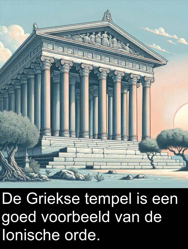 tempel: De Griekse tempel is een goed voorbeeld van de Ionische orde.