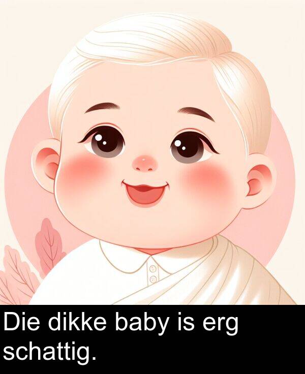 baby: Die dikke baby is erg schattig.