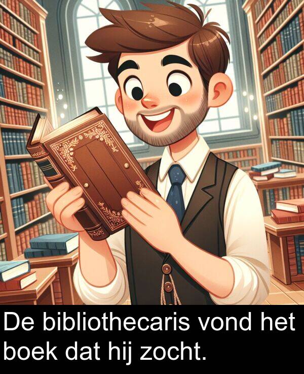 dat: De bibliothecaris vond het boek dat hij zocht.