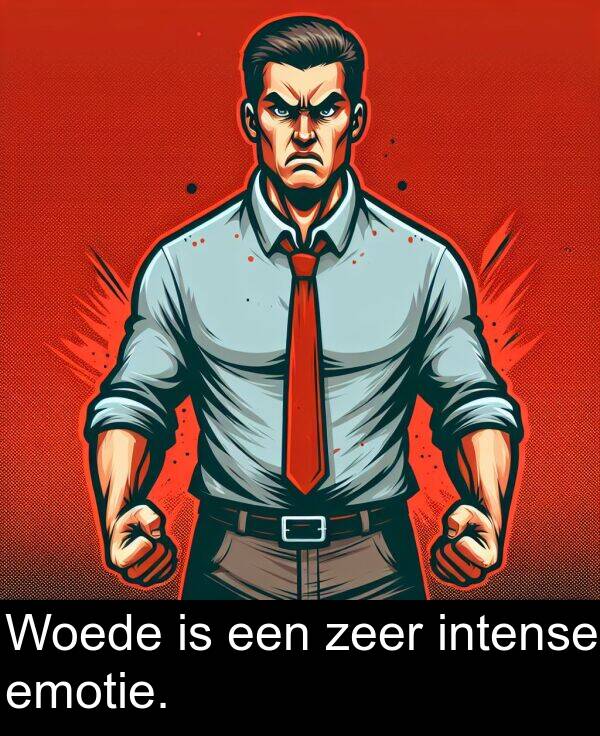 een: Woede is een zeer intense emotie.