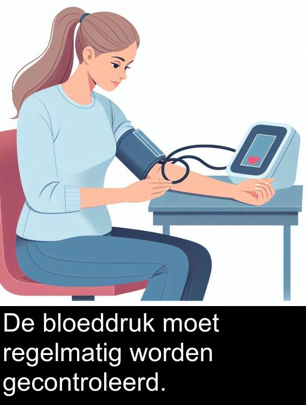 gecontroleerd: De bloeddruk moet regelmatig worden gecontroleerd.