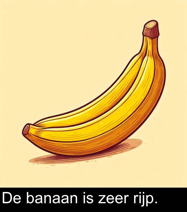 zeer: De banaan is zeer rijp.