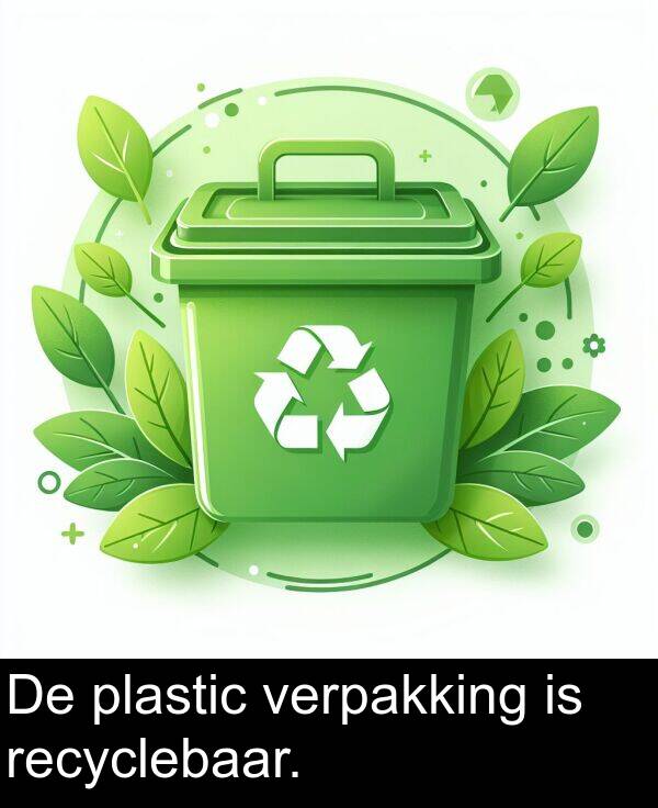 plastic: De plastic verpakking is recyclebaar.