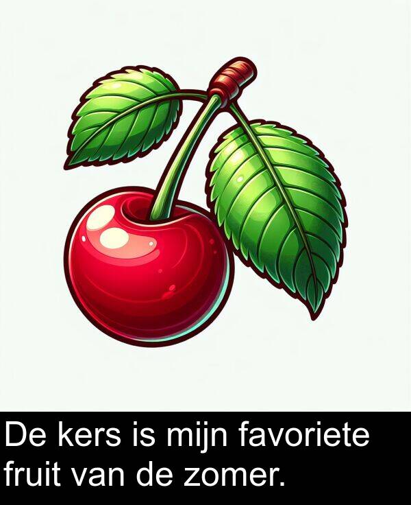 fruit: De kers is mijn favoriete fruit van de zomer.