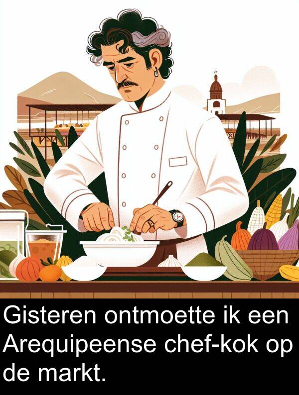 markt: Gisteren ontmoette ik een Arequipeense chef-kok op de markt.