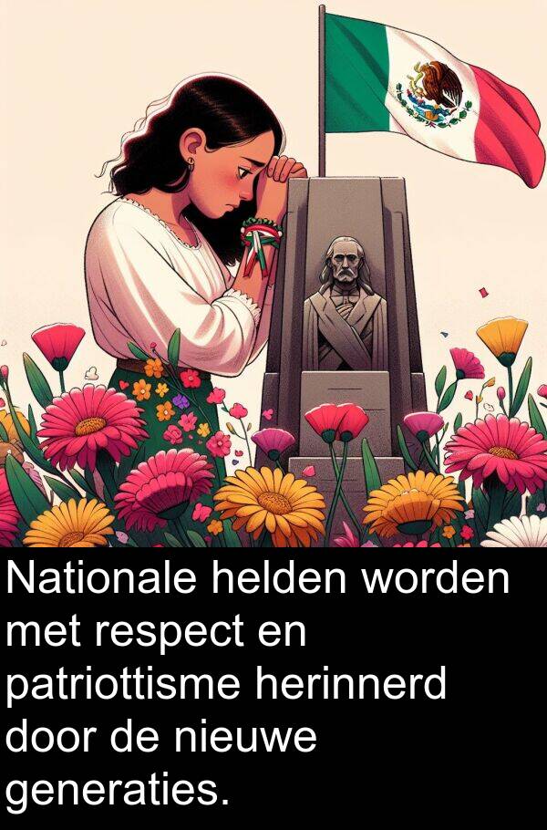 patriottisme: Nationale helden worden met respect en patriottisme herinnerd door de nieuwe generaties.